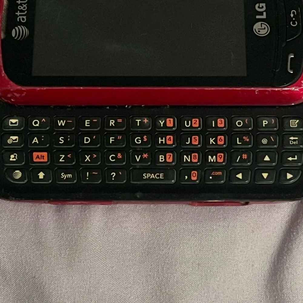 LG Red and Black Slide-Out Phone